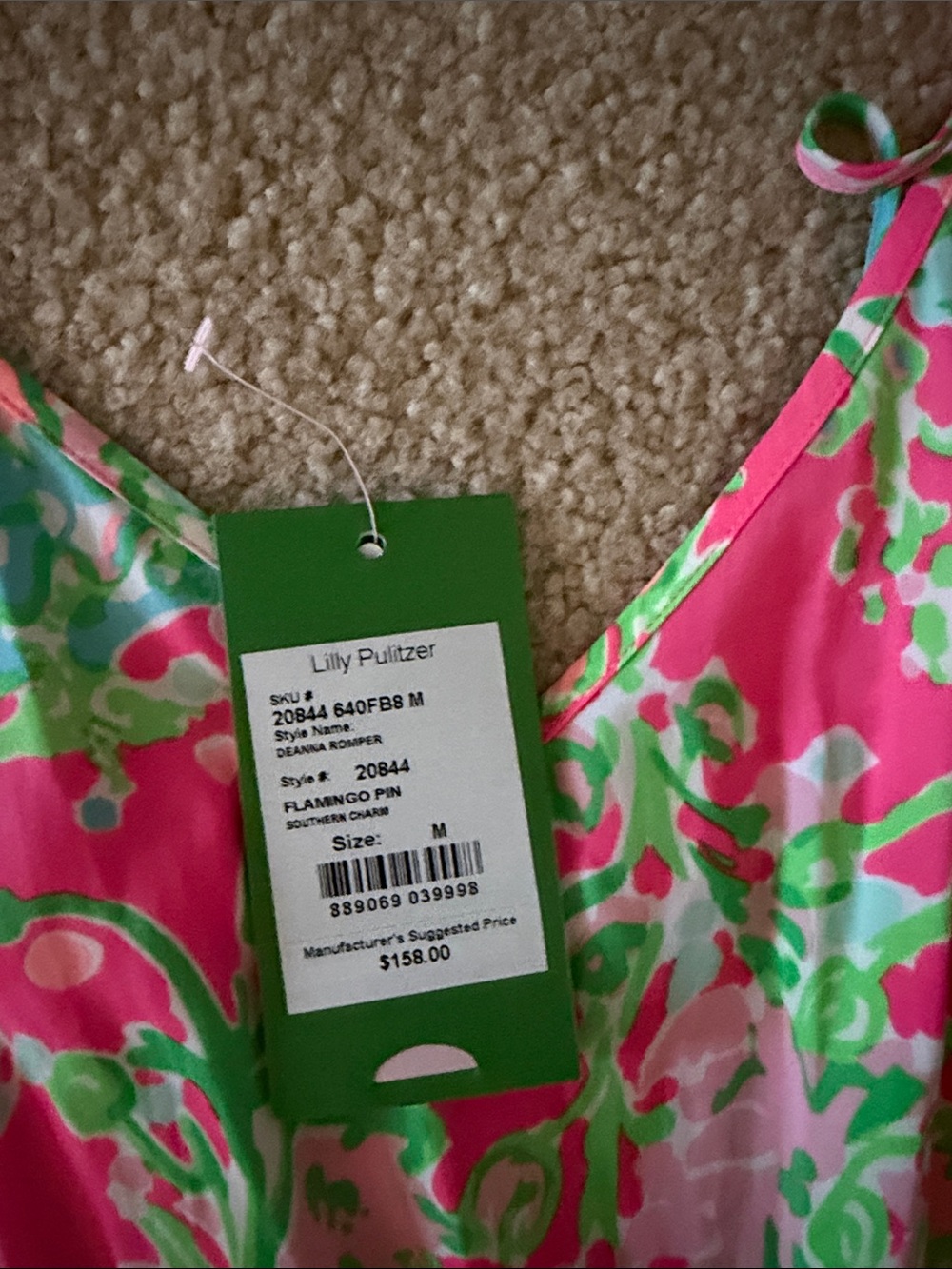 Lilly Pulitzer Deanna romper in Southern Charm print medium NWT - Picture 2 of 5